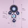 Evil Eye Woven Web/Net with Feather Wall Hanging Decorations PW-WG62000-01-5