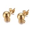 304 Stainless Steel Stud Earring Findings STAS-P148-07G-A-1