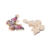 10Pcs 5 Colors Light Gold Alloy Enamel Pendants ENAM-YW0002-78-2