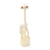 DIY Giraffe Shape Wooden Small Animal Desktop Ornaments DJEW-G023-03-3