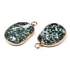 Natural Green Spot Jasper Pendants G-S359-317A-3