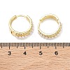 Two-layer Brass Micro Pave Clear Cubic Zirconia Hoop Earrings EJEW-C181-03G-5
