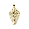 Golden Brass Micro Pave Cubic Zirconia Pendants KK-A209-04C-G-1