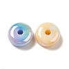 UV Plating Opaque Rainbow Iridescent Acrylic Beads PACR-D069-10-2