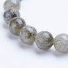 Natural Labradorite Beaded Stretch Bracelets BJEW-P072-F01-3