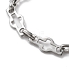 304 Stainless Steel Cross Link Chains Bracelets for Men & Women BJEW-D042-41P-5