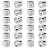 24Pcs Grooved Stainless Steel European Beads STAS-HS0001-81B-1