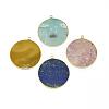 Natural Mixed Gemstone Pendants G-E526-10-2