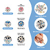 24Pcs 3 Styles Round Brass Rhinestone Beads KK-TA0003-25-4