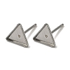 Tarnish Resistant Earring Cabochon Settings 304 Stainless Steel Ear Studs Blank Settings LS-STAS-Q170-11-1