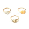 Natural Sea Shell Finger Rings RJEW-TA00168-2