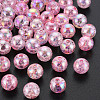 Transparent Crackle Acrylic Beads MACR-S373-66-L04-1