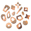 Fashewelry 30Pcs 15 Style Transparent Resin & Walnut Wood Pendants RESI-FW0001-04-8