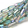 Full Rainbow Plated Faceted teardrop X-EGLA-J096-FR05-1
