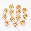 Brass Stud Earring Settings KK-O115-17G-2