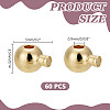 60Pcs Brass Crimp Beads KK-HY0004-18-2