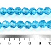 Transparent Glass Beads Strands GLAA-Q104-01C-5