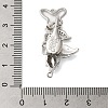 Brass Micro Pave Clear Cubic Zirconia Fold Over Clasps KK-S382-06P-3