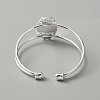 Alloy Double Wire Cuff Bangle Makings FIND-WH0126-156P-2