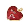 Brass Enamel Pendants KK-D424-31C-G-2