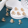 10Pcs 5 Styles Brass Micro Pave Cubic Zirconia Ear Cuff Findings KK-TA0003-23-6