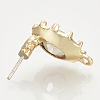 Alloy Stud Earring Findings PALLOY-Q356-07G-01-2