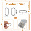 6Pcs Alloy Spring Gate Rings FIND-SP0001-24P-2