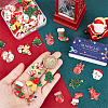 48Pcs 12 Styles Christmas Theme Opaque Resin Cabochons CRES-SC0002-55-3