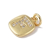 Rack Plating Brass Micro Pave CLear Cubic Zirconia Charms KK-E110-14G-F-2