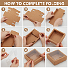 Square Paper Biscuit Boxes with Clear PVC Window LS-CON-WH0098-16A-03-4