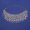 Crystal Rhinestone Bib Necklace NJEW-WH0018-01P-1