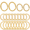 40Pcs 2 Styles Brass Split Key Rings KK-CY0001-05-1
