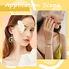 20 Sets White Lily Flower Charms & Flora Leaves Beads FIND-SC0010-77-5