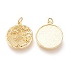 Brass Pendants ZIRC-I044-32G-2
