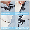 Gorgecraft 4Pcs 2 Style Leaf Computerized Embroidery Cloth Iron on/Sew on Patches DIY-GF0005-33B-6