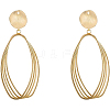 Brass Stud Earring Findings KK-BC0006-45G-5