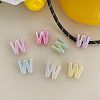 UV Plating Acrylic Alphabet Beads OACR-N163-42W-1