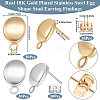 60Pcs 2 Colors 304 Stainless Steel Stud Earring Findings STAS-BBC0005-65-2