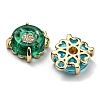 Brass Micro Pave Cubic Zirconia Charms KK-D038-03G-2