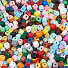 Spray Painted Wooden Beads WOOD-PA0001-53C-7