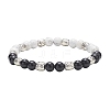 4Pcs 4 Style Natural & Synthetic Mixed Gemstone Strech Bracelets Set BJEW-JB09347-2