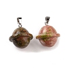 Natural Unakite Pendants G-B041-01P-11-3