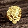 Fashion 316L Surgical Stainless Steel Lion Rings for Men RJEW-BB03952-10-2