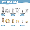 520Pcs Brass Rhinestone Spacer Beads RB-PA0001-07B-2