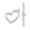 Heart Brass Toggle Clasps KK-G548-43P-01-3