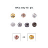 Cheriswelry 80Pcs 8 Colors Alloy Rhinestone Beads FIND-CW0001-12-12