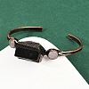 Natural Tourmaline & Quartz Crystal Cuff Bangles G-B149-16R-04-2