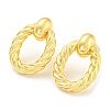 Rack Plating Brass Oval Stud Earrings EJEW-A028-46G-1