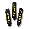 Natural Obsidian Moon Phase Pendants LS-G-C145-01C-1