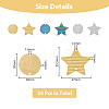 DICOSMETIC 24Pcs 6 Styles 304 Stainless Steel Connector Charms STAS-DC0014-28-2